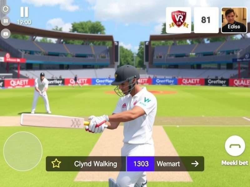 VR Cricket Royal Batting Interface